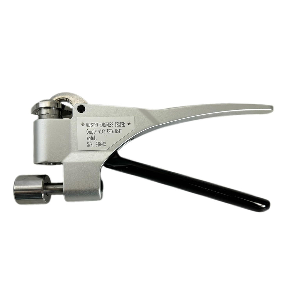 VTSYIQI Webster Hardness Tester for Aluminum with Hardness Range 25-110HRE,58-131HRV Standard Hardness Block Thickness 0.6-13mm Inner Diameter>10mm for Aluminum Alloy Aluminum Profiles