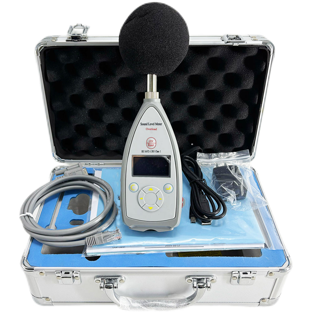 VTSYIQI Class 1 Digital Sound Level Meter Integrating Noise Measurement with 128×64 OLED Display Integrating Function 10 Hz-20 kHz 25dB(A)-140dB(A) 8000 Groups Data Storage