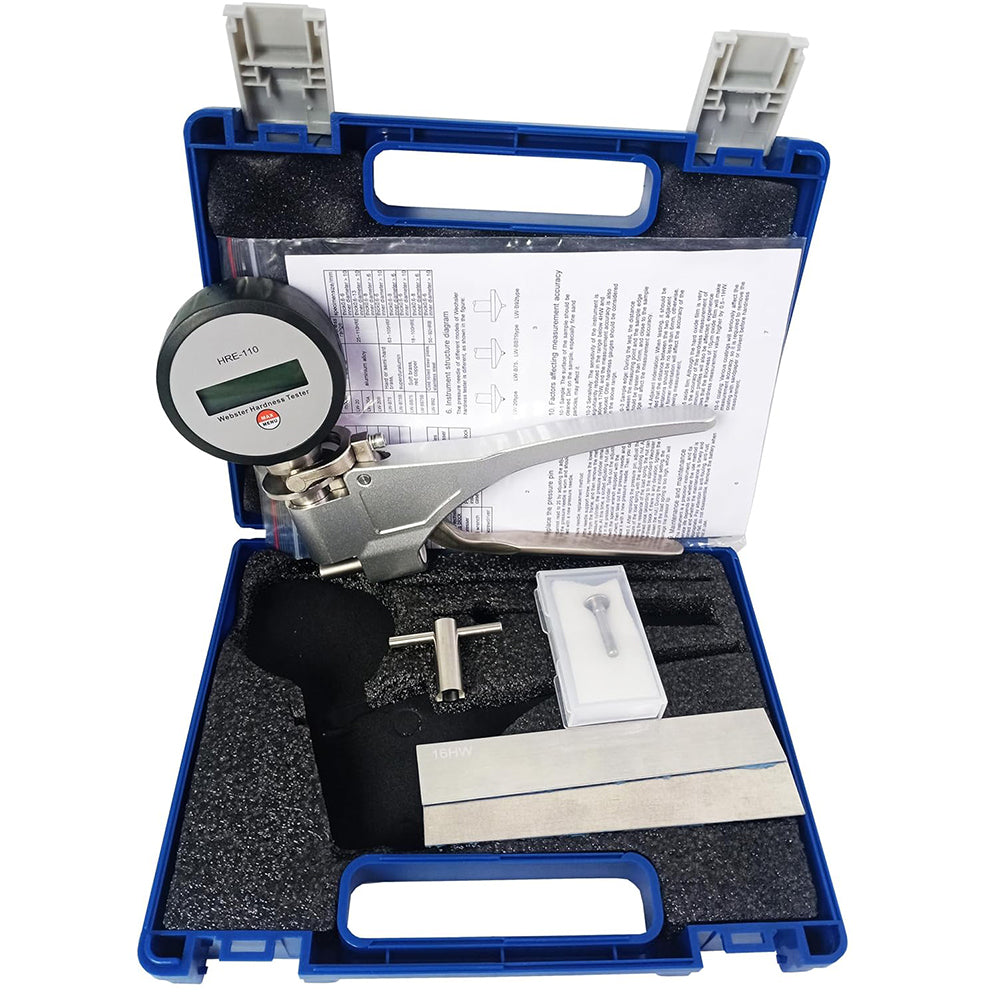 VTSYIQI Webster Aluminium Hardness Tester Webster Durometer with Hardness Range 25-110HRE Thick 0.6-6mm Inner Diameter＞10mm for Measuring Aluminum Alloy Profiles Plates Aluminum Work Pieces