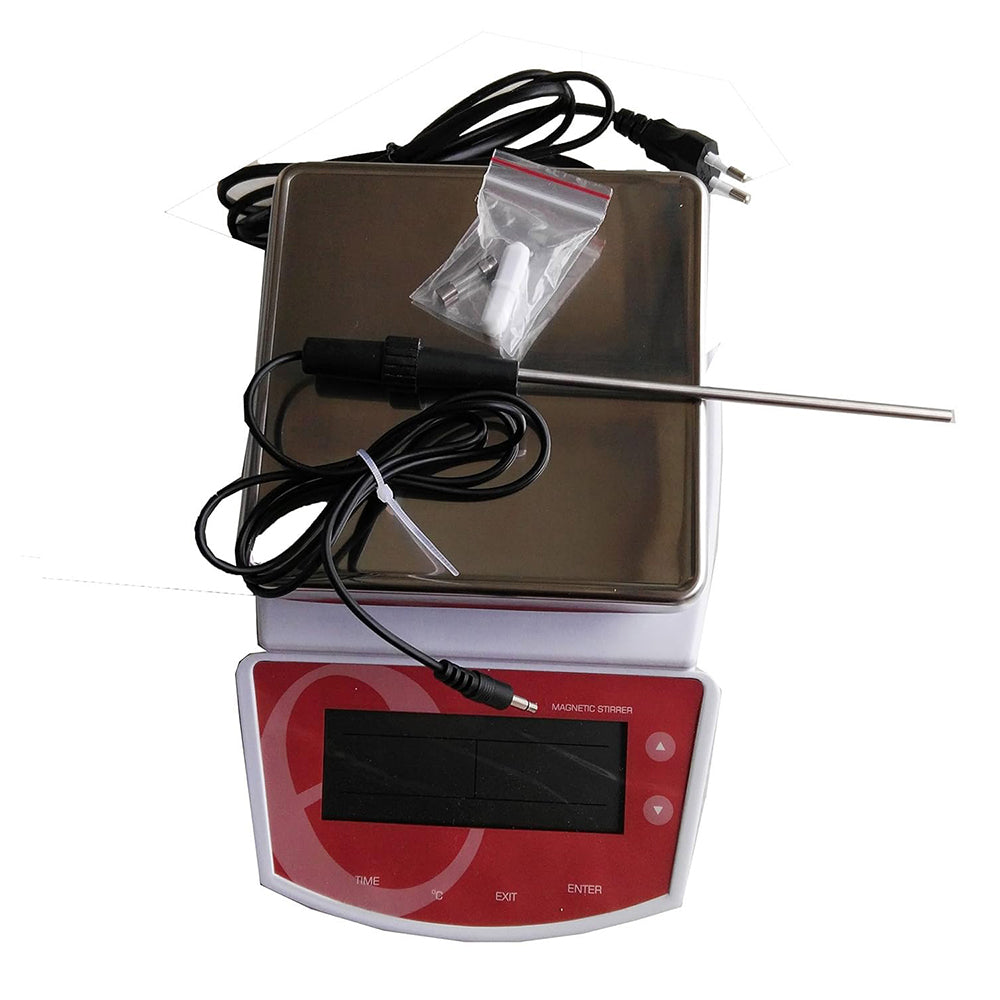 VTSYIQI Heating Magnetic Stirrer Digital Thermostatic Magnetic Stirrer with Stirring Capacity 0~2000mL Time Range 0 to 999 Minutes Stirring Speed 0 to 1250rpm Temperature Range Room Temperature to 400°C