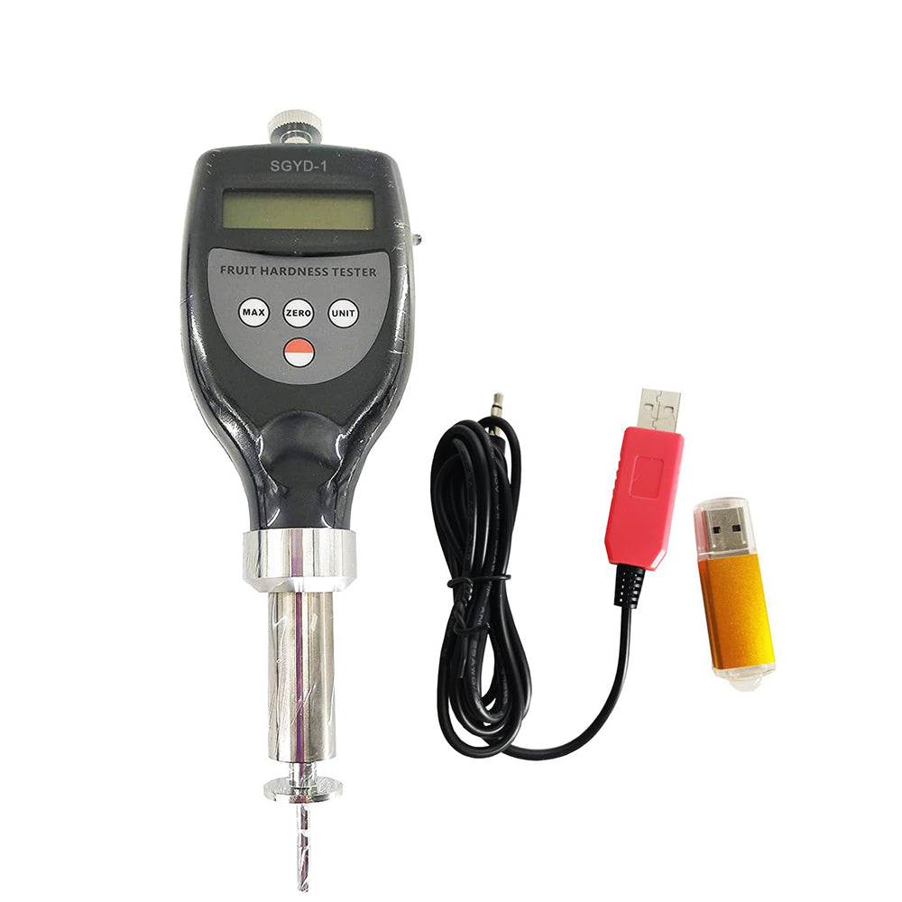 VTSYIQI Digital Fruit Penetrometer Fruit Hardness Tester with USB Data Cable and Software of Small Fruit Soft Fruit Hardness Tester