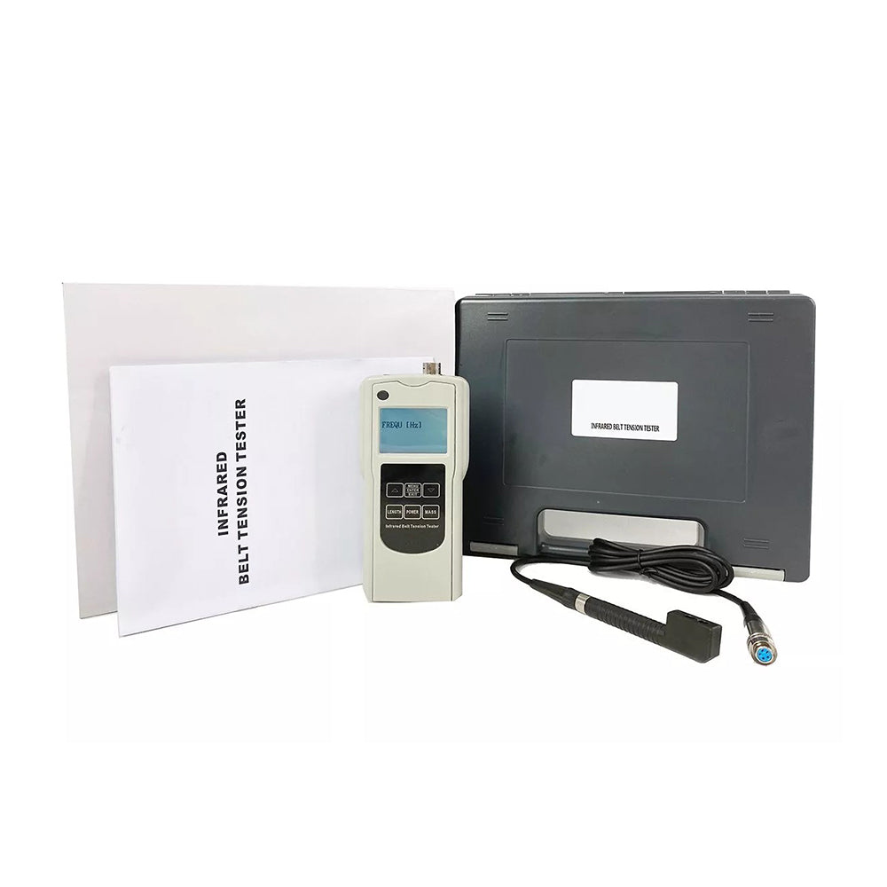 VTSYIQI Portable Infrared Belt Tension Meter Infrared Belt Tension Gauge with Split Sensor LCD Display Digital Sampling Error <1% Measurement Range 10Hz~500Hz Display Error ±1Hz Optical Path Distance 3-20mm Automatic Power Off Function