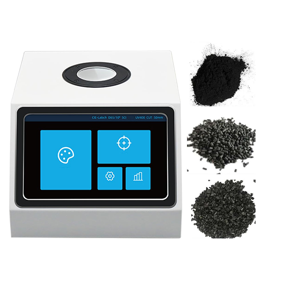 VTSYIQI Coffee Powder Spectrophotometer Benchtop Masterbatch Colorimeter with Large Aperture 50mm Color Spaces CIE LAB,CIE LUV,LCh,Hunter Lн, ан, Bн,Yxy,XYZ,Musell,s-RGB,βxy for Testing Uneven Samples