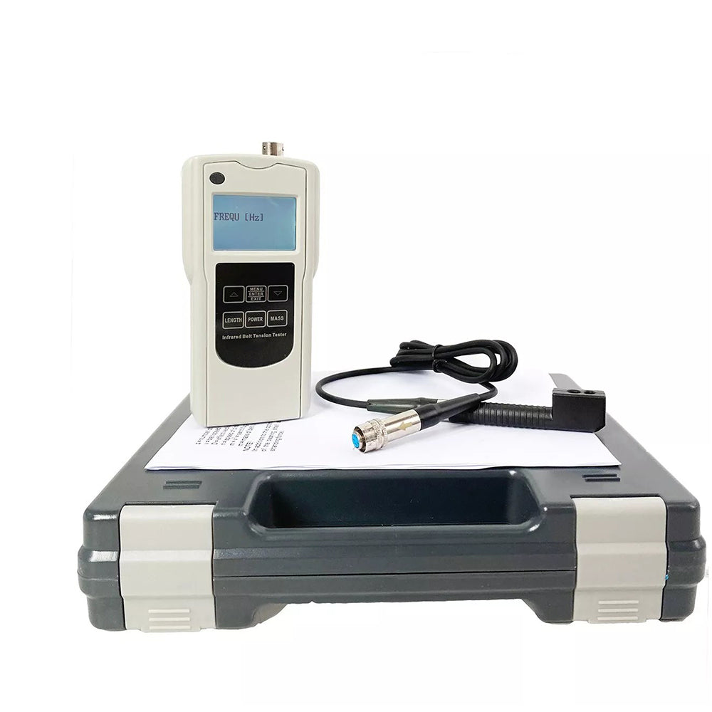 VTSYIQI Infrared Belt Tension Tester Meter Gauge with LCD Display Optical Path Distance 3-20mm Split Sensor Depth About 66mm Measurement Range 10Hz~500Hz Split Sensor Automatic Power Off Function