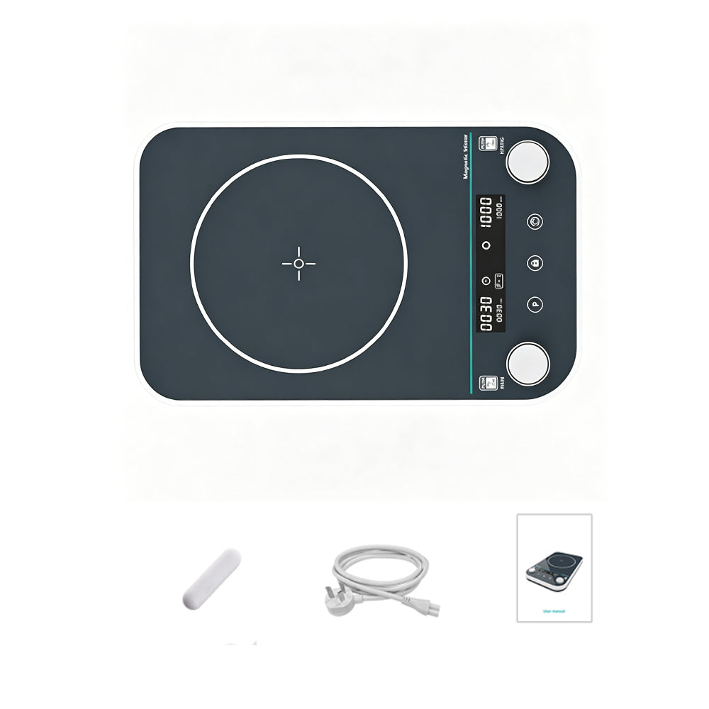 VTSYIQI 5L Magnetic Stirrer High Volume Magnetic Stirrer with  Max Capacity 5L Panel Material Tempered Glass Workplate Size 190*190mm Speed Range 50-1500rpm Rotation Direction Two-way One-key Lock Function