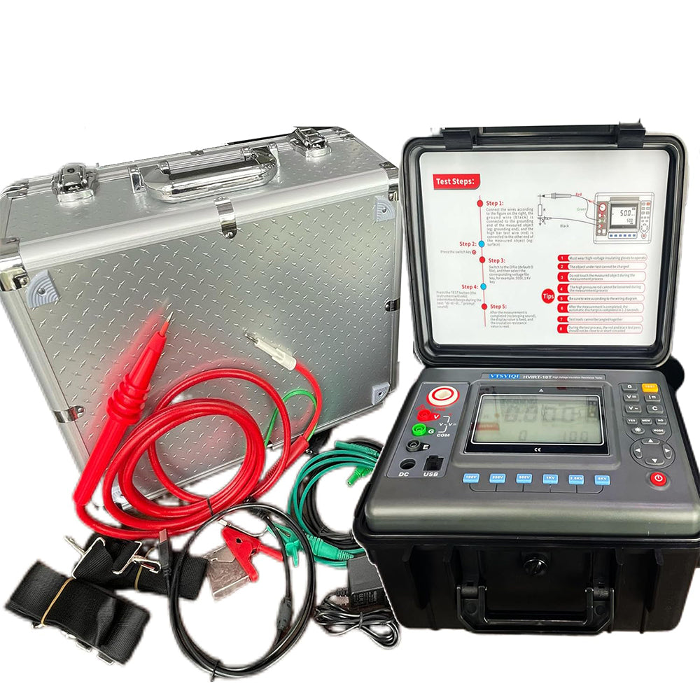VTSYIQI 5KV Insulation Resistance Tester High Voltage Insulation Tester with Range 5KV 10TΩ Resolution 0.01MΩ for Resistance Tester of Measuring Motor