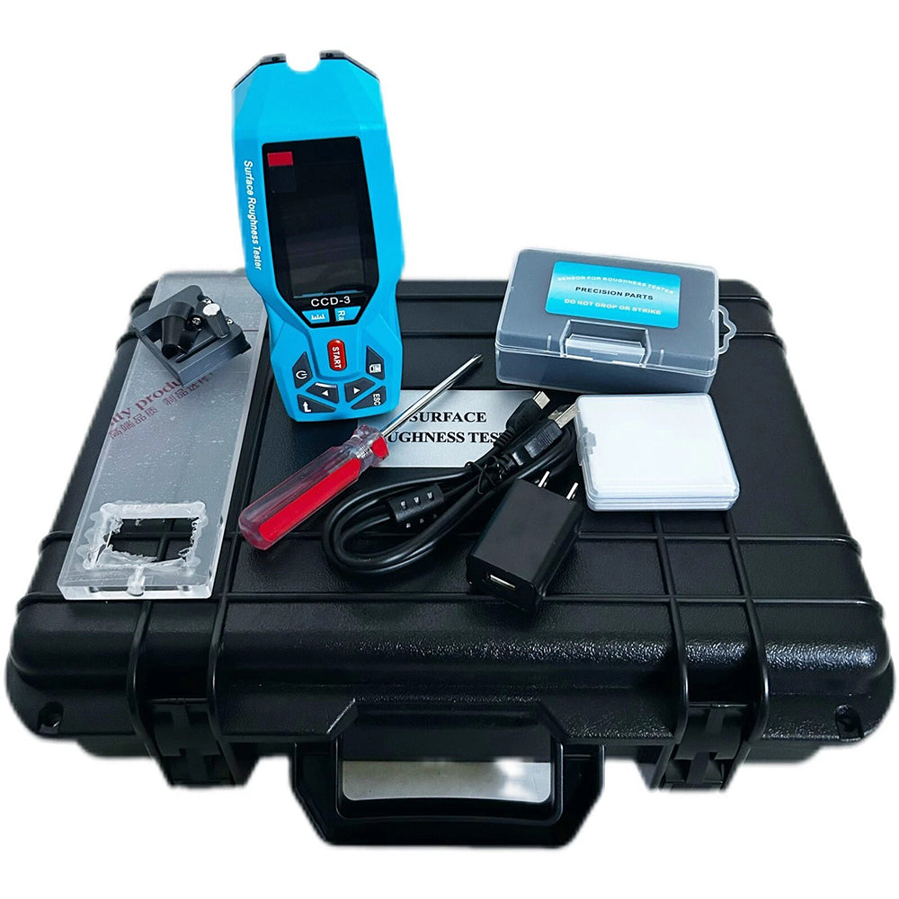 VTSYIQI Surface Roughness Tester Portable Roughness Tester with Measuring Range (µm）Ra 0.005-16.000 Rz 0.02-160.00 Indication Accuracy 0.001μm Indication 20 Testing Parameters Maximum Drive Stroke 17.5mm/0.7 Inch