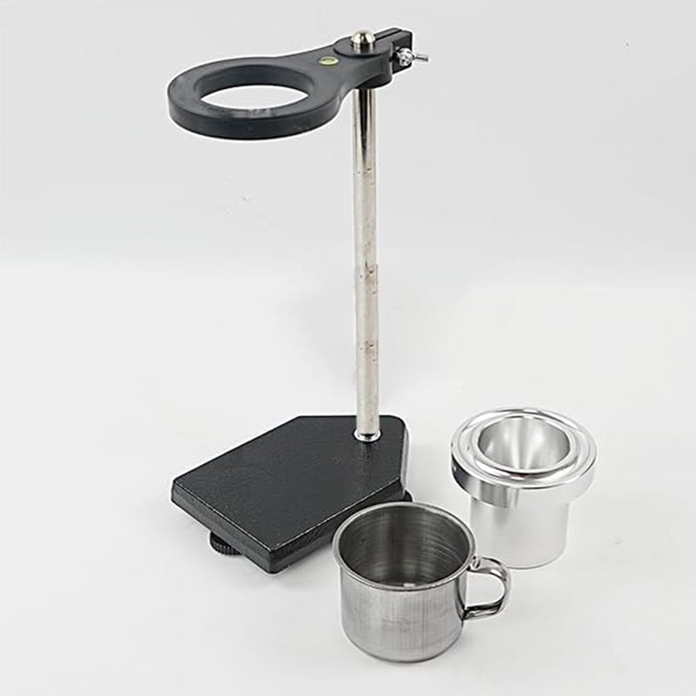 VTSYIQI Ford Viscosity Cup NO.4 Viscosity Measuring Cup with Stand Measurement Range 70-370 CST ASTM D 1200, D333, D365 Stanard Hole Diameter 4.10mm for Testing Thicker Fluids and Mixtures