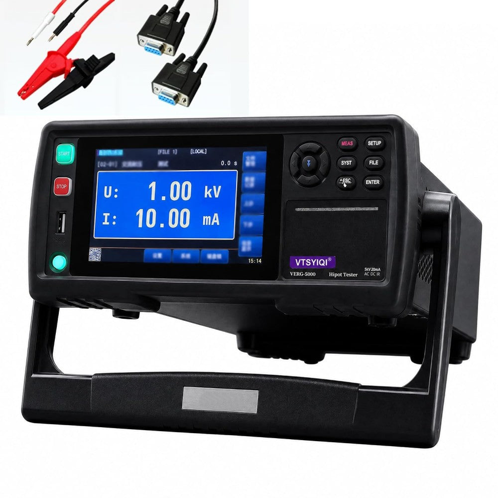 VTSYIQI AC DC Withstand Voltage Insulation Tester AC DC Withstanding Voltage Insulation Tester with Test Functions AC Withstand Voltage DC Withstand Voltage Insulation Resistance AC Withstand Voltage Rate Ouput AC 5.000kV/10mA