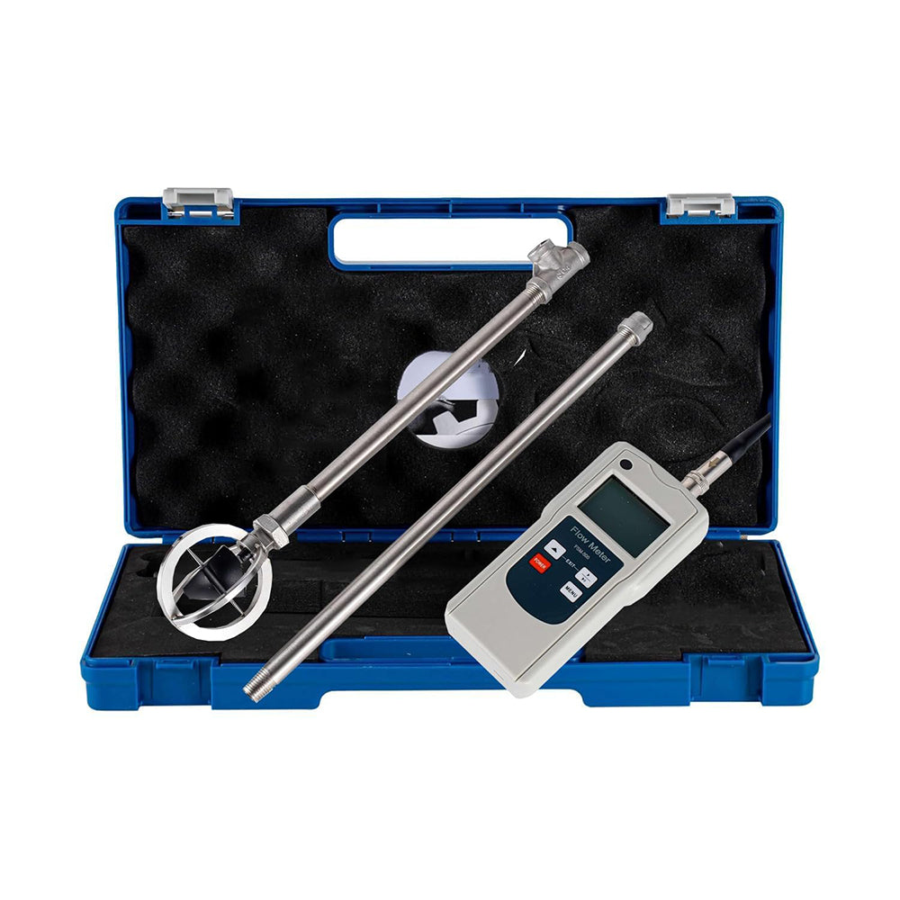 VTSYIQI Flow Velocity Meter Flow Speed Meter Water Velocity Meter with Current Measurement Error ≤1.5% Temperature Range -10 ° C-50° C Speed Range 0.01-5.00 m/s Pole Positioning Measurement Method LCD Display