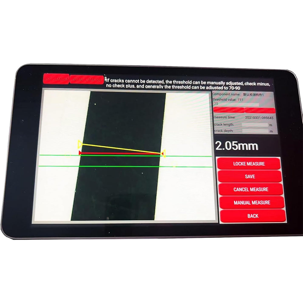 VTSYIQI Concrete Crack Width Gauge Crack Width Monitor with Measuring Range 0.01-10mm Interpreting Accuracy 0.01mm USB Link Mode for Conveniently Detect The Width of Surface Crack of Different Materials and Structures in Real-time