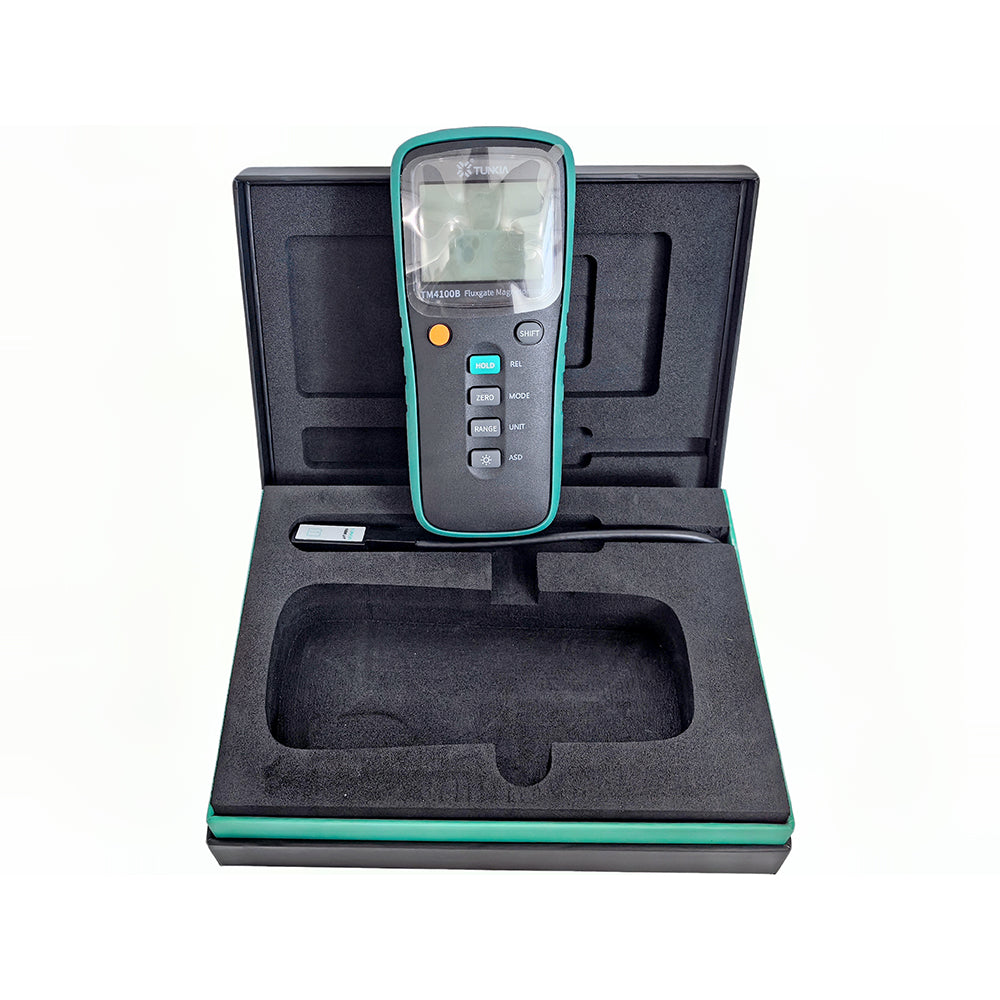 VTSYIQI Handheld Fluxgate Magnetometer High Sensitive Magnetometer Fluxmeter with Measuring Range 0~2000μT Accuracy 2% 5-Digits Display Linearity ± 0.5% for Fragmentation Processing Security Check