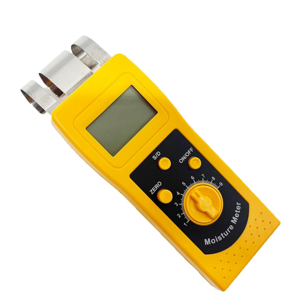 VTSYIQI Corrugated Cardboard Moisture Meter Corrugated Paper Moisture Meter with Resolution 0.1/0.01 Measuring Range 0-2%/0-99% Digital LCD Backlit for Corrugated and Porous Paper Products