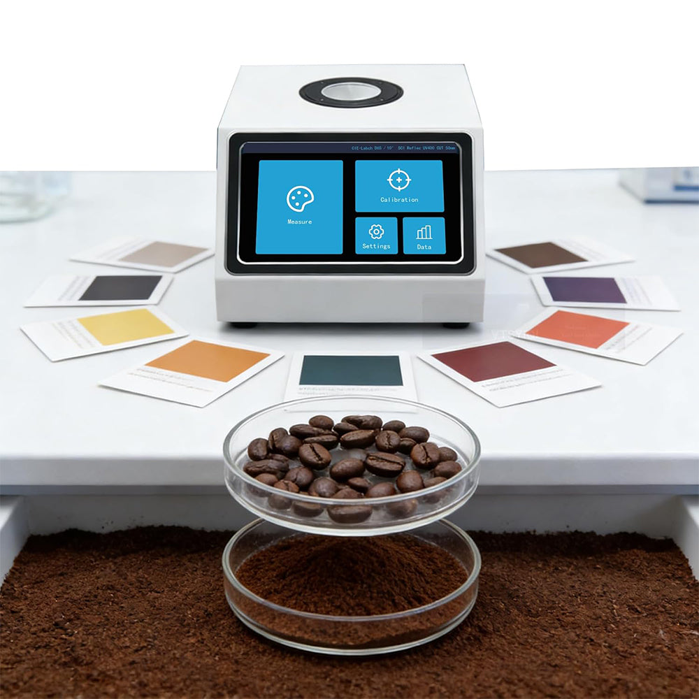 VTSYIQI Coffee Roast Analyzer Benchtop Color Difference Meter for Coffee with ≤0.03 ΔE*ab Repeatability 100mm Sphere For Freeze-Dried Coffee Coffee HCCI Index 50mm Aperture ≤0.4 Inter-Instrument Error