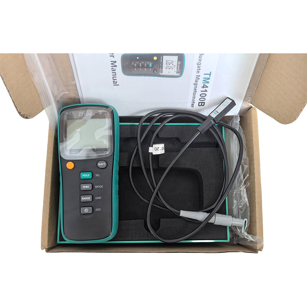 VTSYIQI Portable Single Axis Fluxgate Magnetometer Handheld Uniaxial Fluxgate Magnetometer with μT mG Unit Switch 5-Digits Display Single-axis Fluxgate Sensor Single-axis Fluxgate Sensor Measuring Range 0~2000μT Accuracy 1%