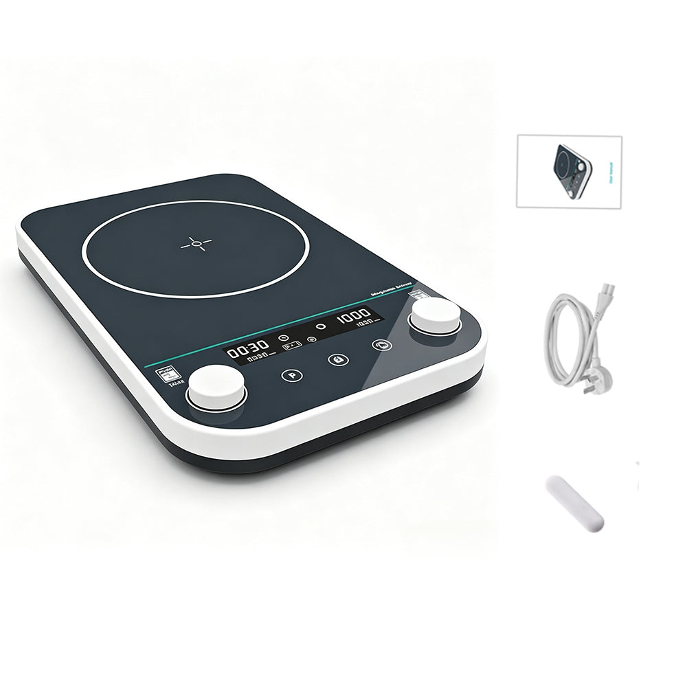VTSYIQI Large-Capacity Magnetic Stirrer 5L Magnetic Stirrer with Max Capacity 5L Speed Range 50-1500rpm Workplate Size 190*190mm Suitable Stir Bar 40mm Panel Material Tempered Glass Rotation Direction Two-way