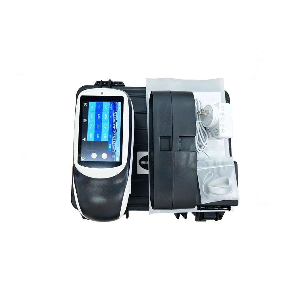 VTSYIQI Tri-angle Spectrophotometer 25°45°110° Three Angles Spectrophotometer with Spectrophotometric Mode Concave Grating Wavelength Range 400nm-700nm Measuring Aperture Φ12mm for Marble Photometer Complex Color Test