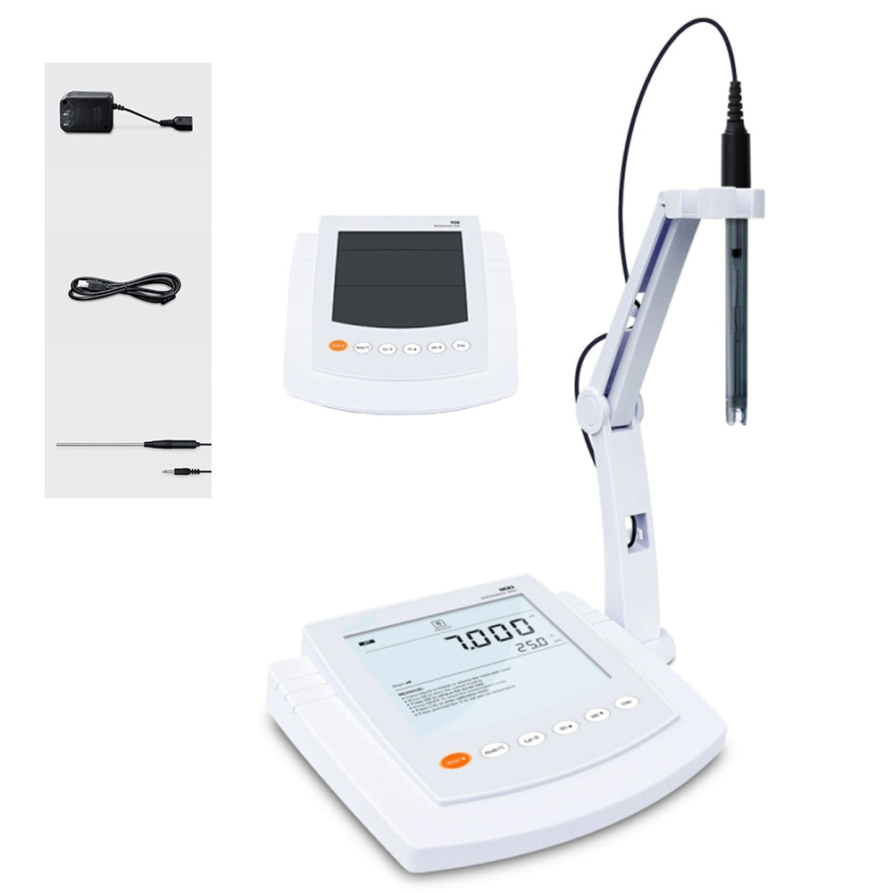 VTSYIQI Benchtop Multiparameter Water Quality Analyzer Benchtop pH/Conductivity Meter with Conductivity Standard Solutions Range -1999.9 to 1999.9 mV Resolution 0.1/1 mV Selectable Stores Up to 500 Data Sets for Measuring pH mV Conductivity TDS