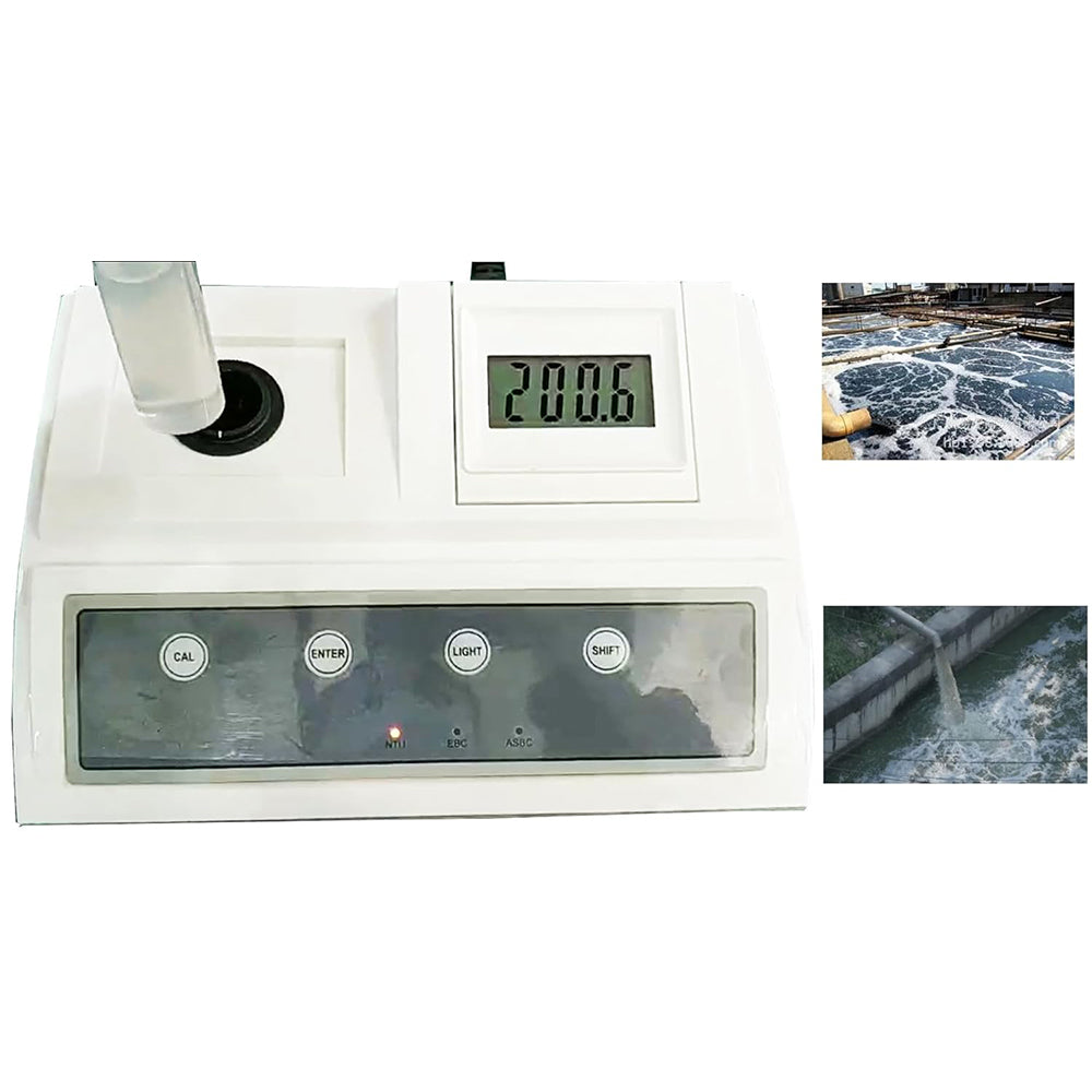 VTSYIQI Benchtop Turbidity Meter  200NTU Turbidimeter with Measurement Range 0 To 200NTU Resolution 0.01NTU Accuracy ±2.5%F.S Formazine Turbidity Calibration Solution