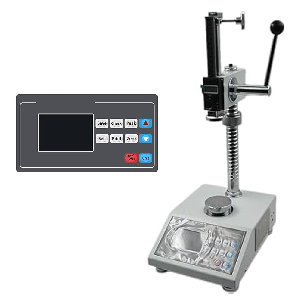 VTSYIQI Spring Pressure Tester Spring Load Testing Machine with Maximum Test Machine Load 300N/30KG/65Lb Printer Function Minimum Resolution 0.01N/0.001KG/0.001Lb Measurable Maximum Free Length of Spring 150mm for Test Extension and Compression Force