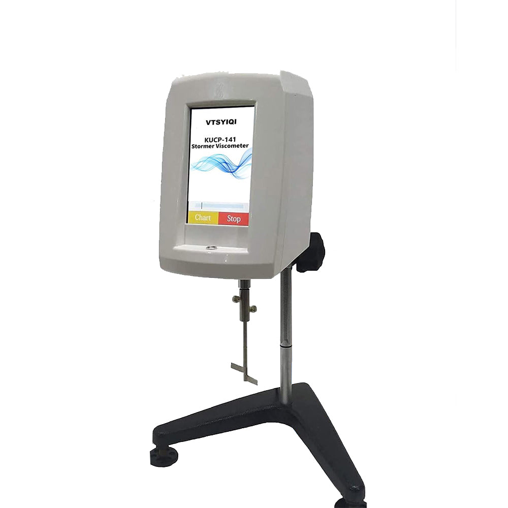 VTSYIQI Touch Screen Stormer Viscometer with Range 40.2KU to 141.0KU KU CP G ℃ Value Accuracy ±1% for Ink Viscosity Test