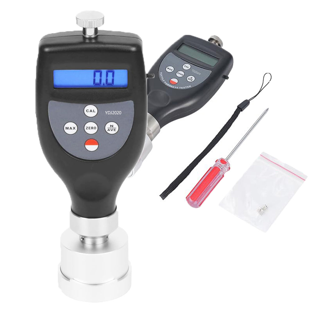VTSYIQI Textile Hardness Meter Yarn Durometers for Textiles with Indenter Ball 10mmΦ Resolution 0.1H Accuracy≤±1H Test Pressure Approx. 12.5N Peak Value Deposit Function Under-Voltage Alarm Function Depth Of Indentation 0-2.5mm