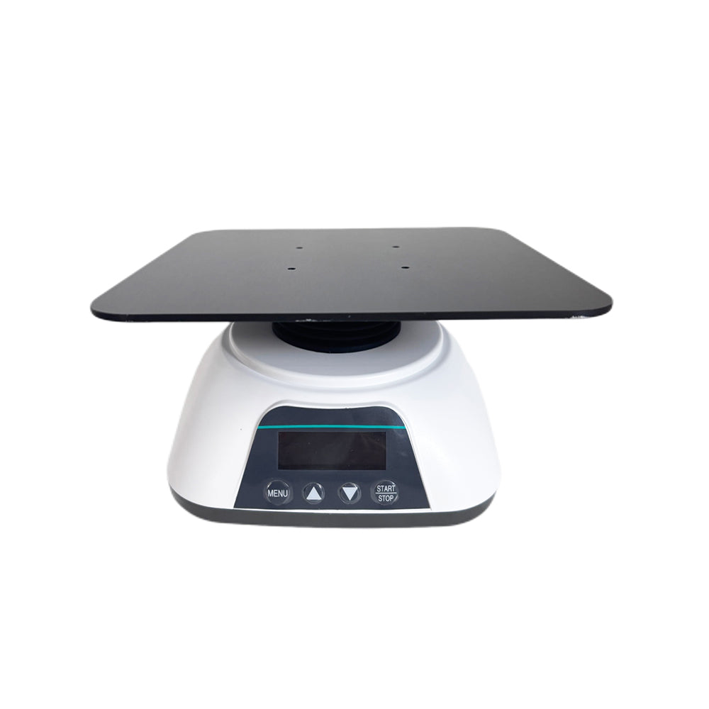 VTSYIQI 3D Tray Shaker 3D Oscillating Shaker with Max Load 0.8kg Tilt Angle 10° Shaking Speed Range 10 to 80rpm Time range 1min - 8h LCD Display Anti-slip Silicone Disc for Shaking Containers of Different Shapes and Sizes