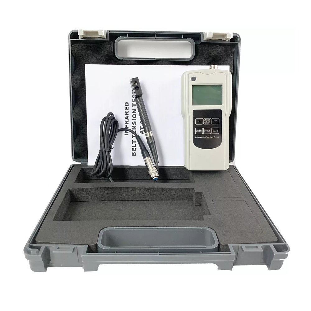 VTSYIQI Handheld Infrared Belt Tension Meter Infrared Belt Tension Tester with LCD Display Input Range Free Belt Length Max 99.99m Belt Mass Max 9.999kg/m Measurement Range 10Hz~500Hz Automatic Power Off Functionwith