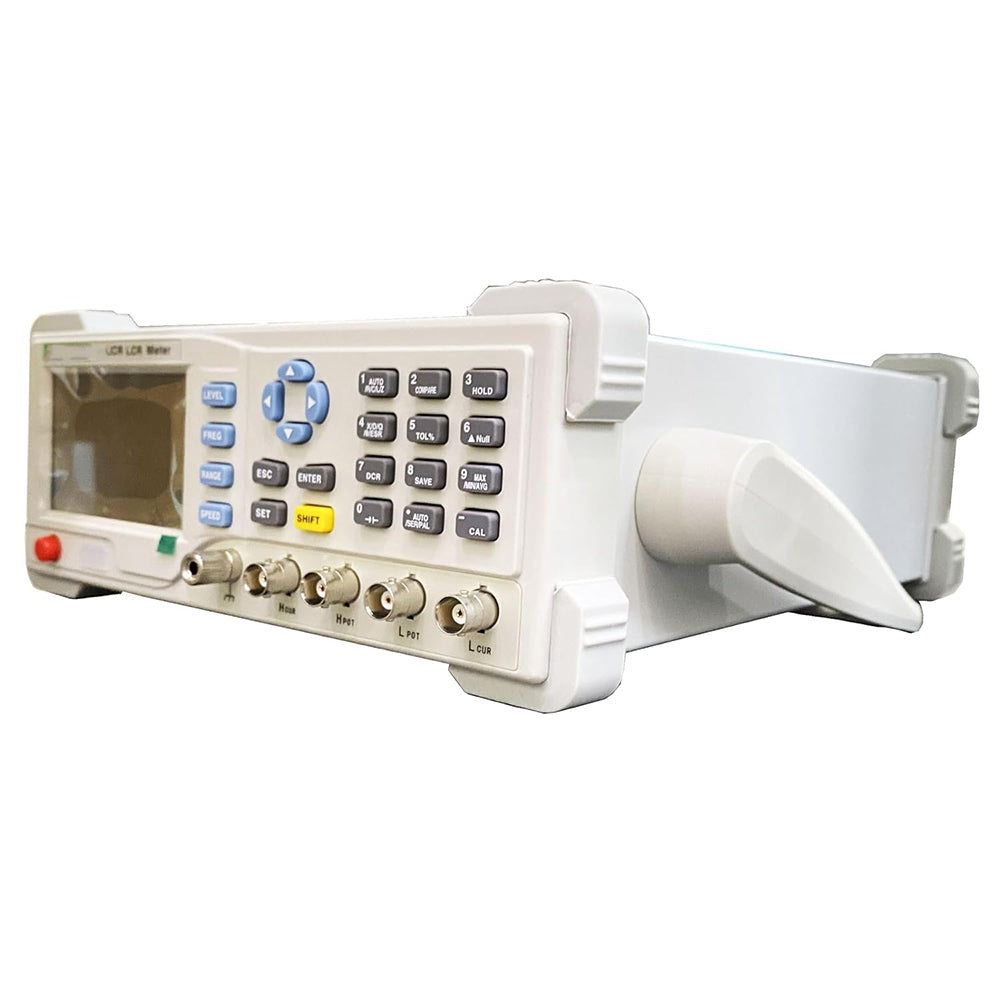 VTSYIQI Digital Benchtop LCR Meter Desktop LCR Bridge LCR Analyzer with Basic Accuracy 0.1% Frequency 10Hz-10kHz Continuously Adjustable 1Hz Step Test Level(Vrms) 100mV-2000mV Level Continuously Adjustable