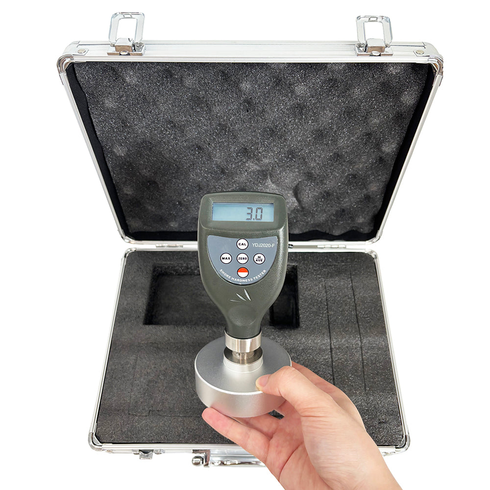 VTSYIQI Digital Sponge Durometer Shore F Hardness Tester Soft Foam Hardness Meter for Sponge Soft Foam Pillow Polyurethane Rubber with  Resolution 0.1HF Accuracy ≤±1HF Measurement Range 10 to 90HF