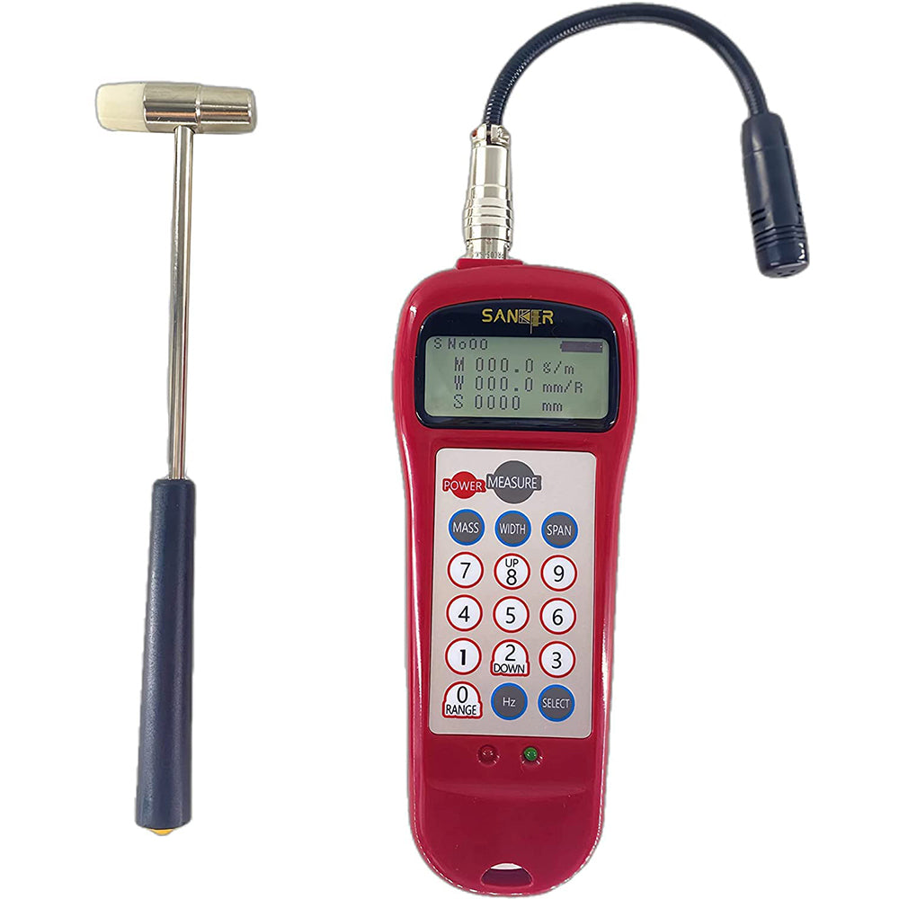 VTSYIQI Industrial Belt Tension Meter Sonic Tension Meter with Frequency Range 10Hz to 5000Hz  500 Groups Storage Data Tension Range 0.01 to 99900N Adjustable Probe Automatic Sensitivity Calibration