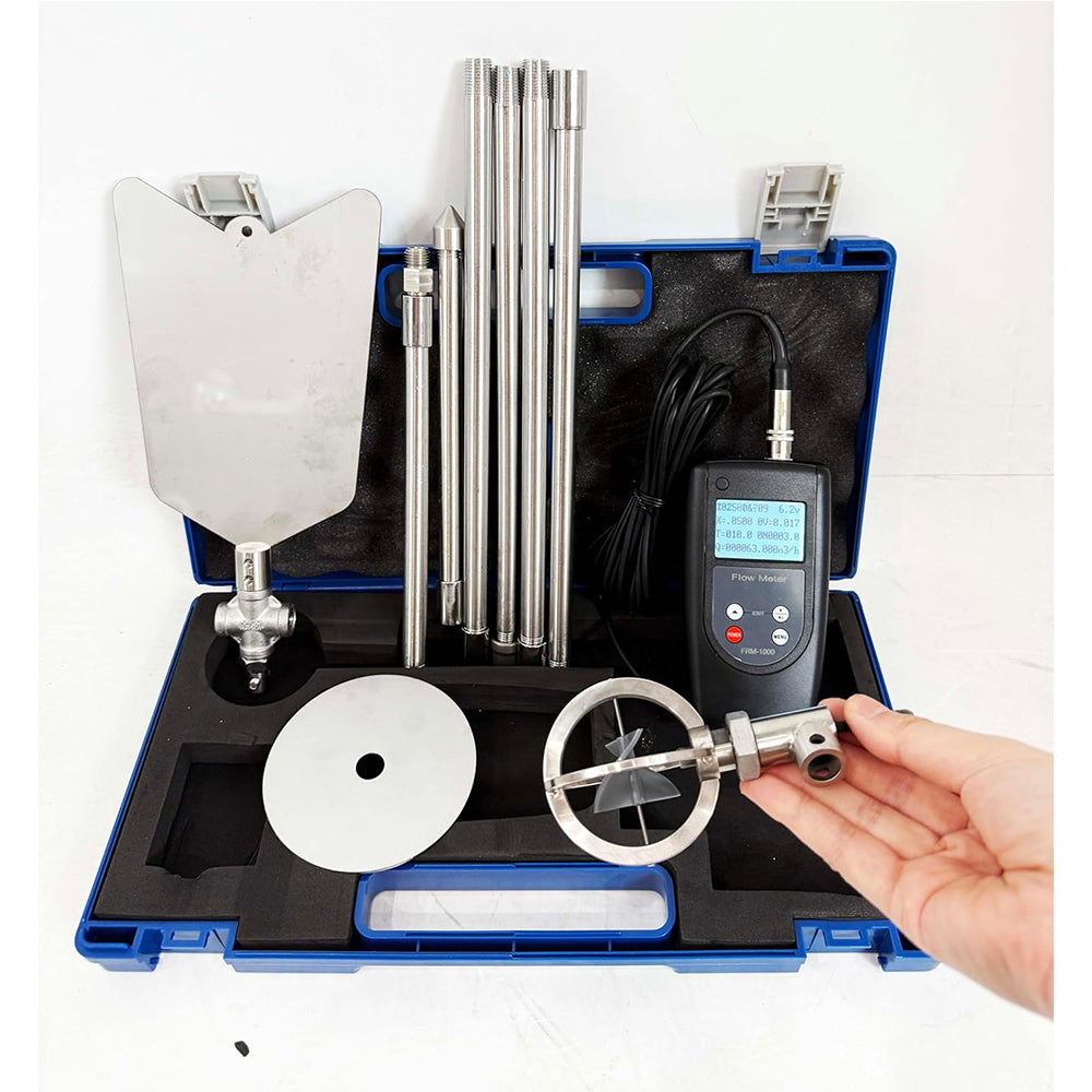 VTSYIQI River Velocity Meter Water Speed Tester Flow Velocity Measuring Device with Speed Range 0.01-10.00 m/s Temperature Range -10°C-50°C LED Backlight Pole Positioning Measurement Method Measurement Error ≤1. 5%
