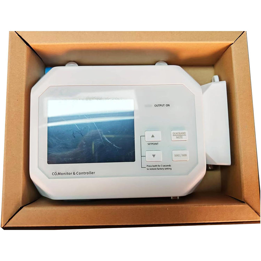 VTSYIQI Fixed CO2 Controller Carbon Dioxide Monitor with Digital Color Screen Display CO2 Measurement Range 0-9999ppm Two Mode Human Mode Plant Mode External Sensor