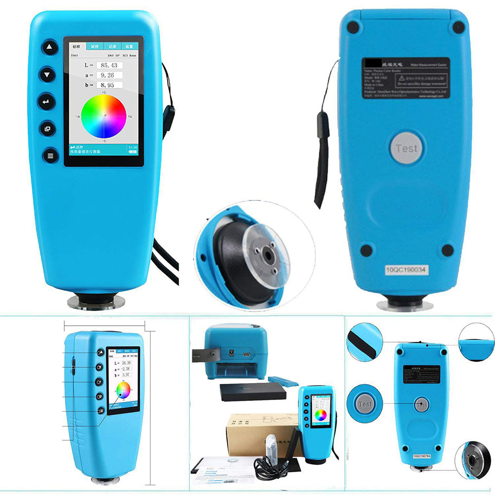 VTSYIQI Handheld Color Analyzer Colorimeter Measurement with Accuracy △E<0.03 4mm Caliber D65 Light Source Auto Calibration for Paints Inks Metal Photography Color Quality