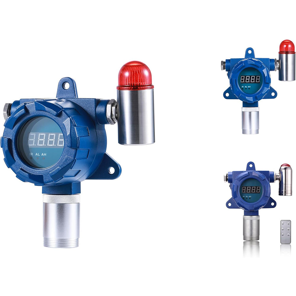 VTSYIQI Ammonia Gas Detector NH3 Gas Concentration Measurement with Measuring Range 0-100ppm Resolution 0.1ppm Sound & Light Alarm Brightness Digital Tube Display Diffusion Sampling Method Electrochemical Principle Protection Class IP65