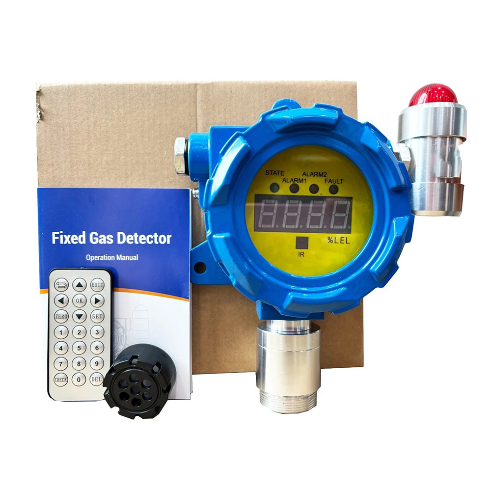 VTSYIQI Fixed Methane Gas Detector CH4 Explosion Detector with Resolution 1%LEL Measuring Range 0-100%LEL Shell Material Aluminum Single Input 4~20mA and RS485