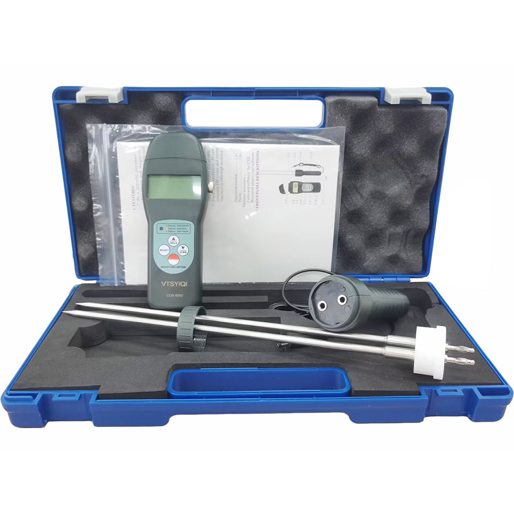 VTSYIQI Digital Cocoa Bean Moisture Meter for Cocoa Bean Water Measurement with LCD Display Measuring Range 7~30% Resolution 0.1 Accuracy ±0.5%N Green Yellow Red LED Indicator