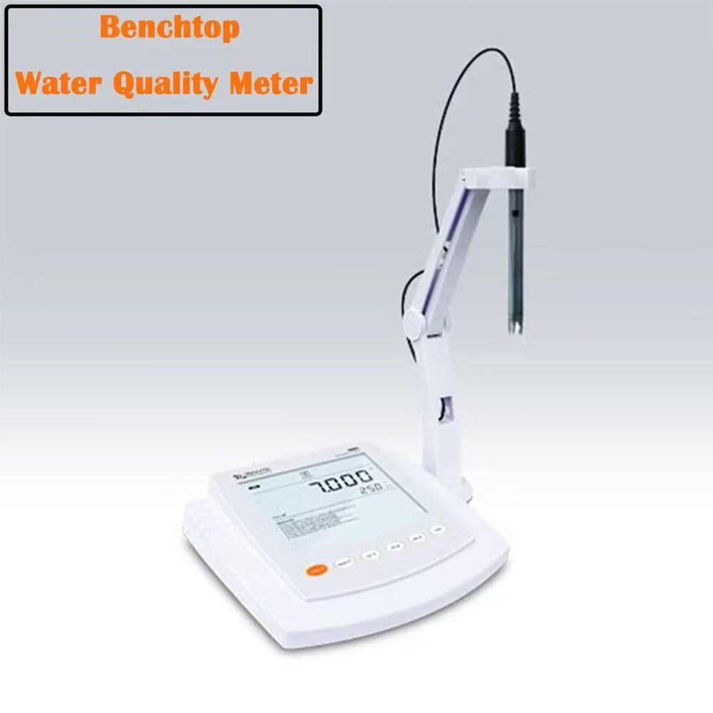 VYSYIQI Multi Parameter Water Quality Analyzer Benchtop pH/Conductivity/TDS/Salinity Meter with Conductivity Solutions Range -2.000 to 20.000 pH  Accuracy ±0.002 pH Resistivity Range 0.00 to 20.00 MΩ for pH mV ORP Conductivity TDS Salinity Resistivity