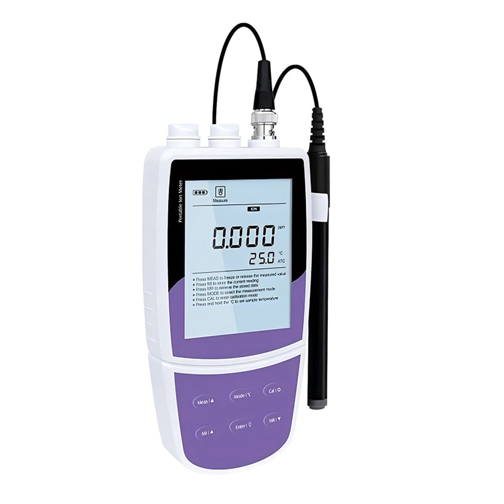 VTSYIQI Sodium Ion Meter Lab Sodium Ion Meter with USB Communication Interface Calibration Fluid Range 0.002 to 69000 ppm and -1999.9 to 1999.9 mV Accuracy ±0.5% F.S. 2 to 5 Points Calibration for Testing Na Ion