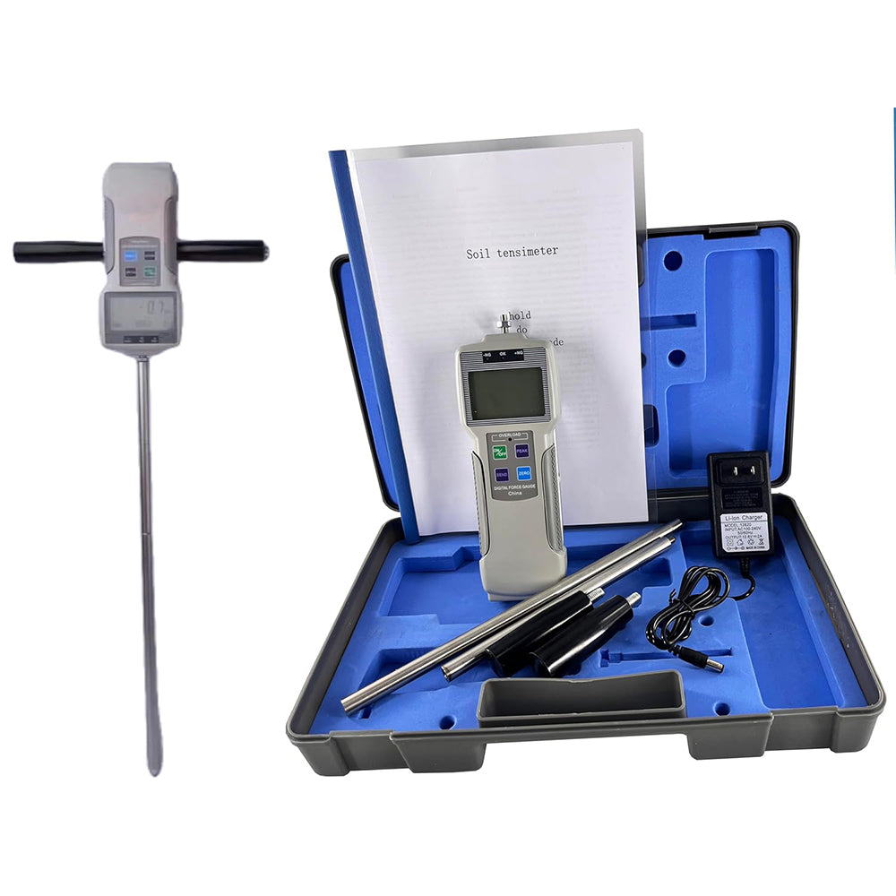 VTSYIQI Soil Firmness Tester Digital Soil Compaction Tester with Total Measuring Depth 50cm Range 0-100kg/cm² 0-1000N/cm² 0-10000kPa for The Ability of Soil to Resist Compaction and Fragmentation by External Forces