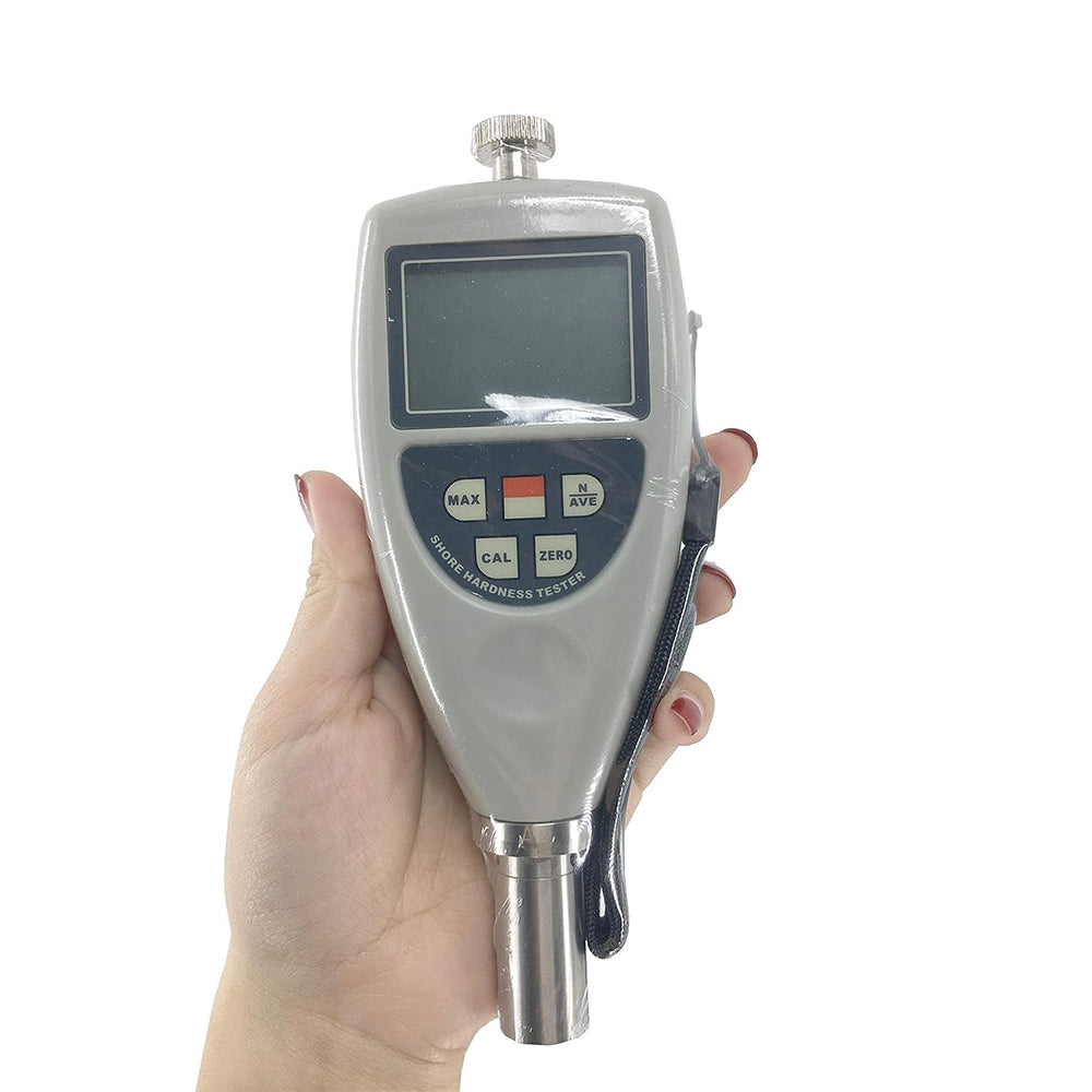 VTSYIQI Shore E Hardness Tester EVA Hardness Tester Meter with Indenter R2.5 Spherical Radius Resolution 0.1H Measurement Range 10~90HE for Hard Sponge EVA