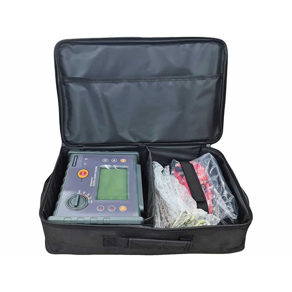 VTSYIQI Grounding Resistance Soil Resistivity Tester Three Four-Wire Grounding Earth Voltage Resistance Meter with Earth Voltage 0V-600V Earth Resistance 0.01Ω-30.00KΩ Soil Resistivity 0.00ΩM-9999KΩM
