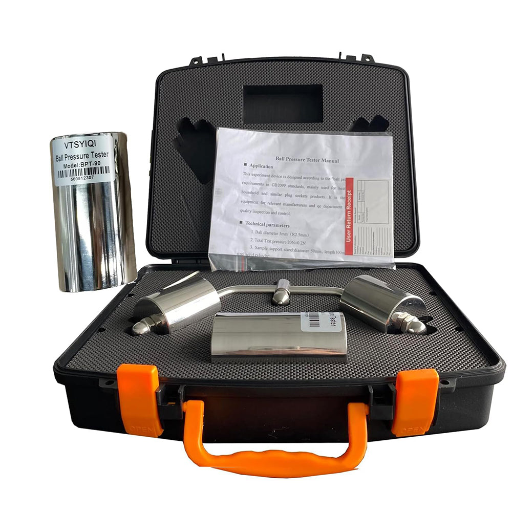 VTSYIQI Steel Ball Pressure Test Apparatus Ball Pressure Gauge with Total Test Pressure 20N±0.2N Ball Diameter 5mm(R2.5mm) for Fire Hazard Testing Plug And Socket Heat-resistant Detecting Etc