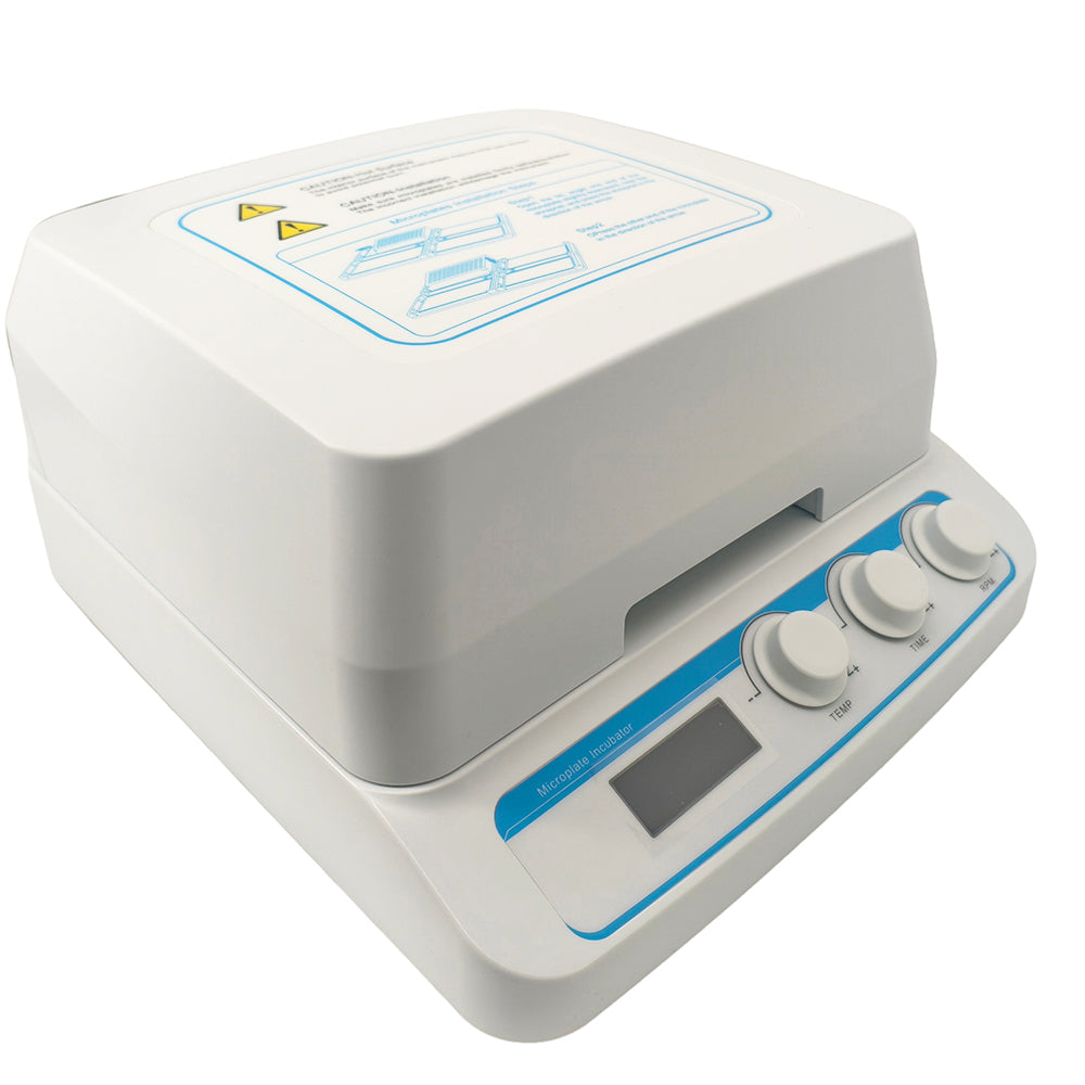 VTSYIQI Digital Thermo-shaker for 2 Microplates Microplate Shaker with Speed Range 100 to 1600rpm Temperature Control Accuracy ≤±0.5°C Capacity 2 Microtiter Plates or Deep Well Plates Time Set 1min~99h59min