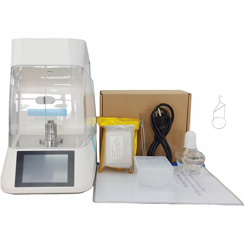 VTSYIQI Surface Tensiometers Interfacial Tension Meter Du Nouy Liquid Tensiometer with Platinum Loop Range 0 to 1000 mN/m Accuracy 0.1mN/m Automatic Measurement for Oil Paint Industry Test