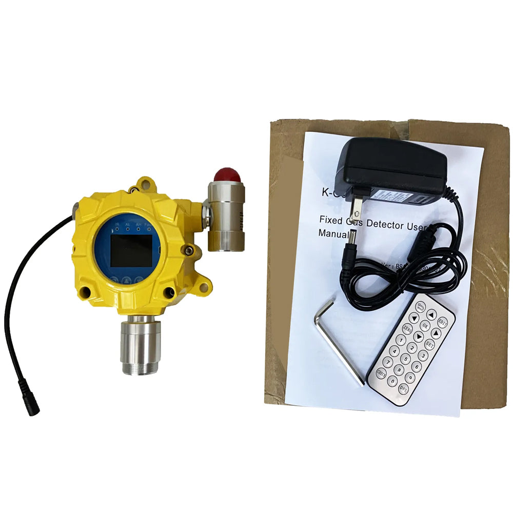 VTSYIQI Fixed VOCS Gas Detector Volatile Organic Compounds Gas Monitor with Wall-mounted Installation Method Sound and Light Alarm Resolution 1ppm Measuring Range 0-100ppm Single Input 4~20mA and RS485 Output Current 4-20mA