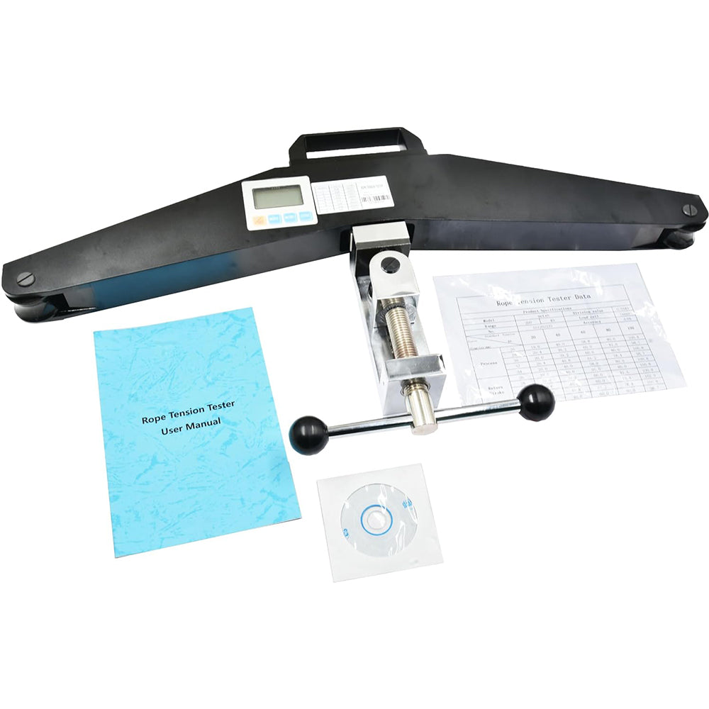 VTSYIQI  Rope Tension Meter Cable Tension Tester Wire Tensiometer with 0 to 50KN Maximum Load Value 0.01KN Divided Load Value a Wider Measurement Range Display Screen for Rope and Wire rope Tension Test