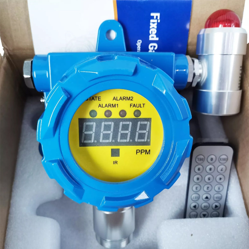 VTSYIQI Fixed Infrared Carbon Dioxide Gas Detector Infrared CO2 Detector with Measuring Range 0 to 5000ppm L-alarm 1000ppm H-alarm 2000ppm Explosion Proof Grade Exd ⅡC T6 Gb