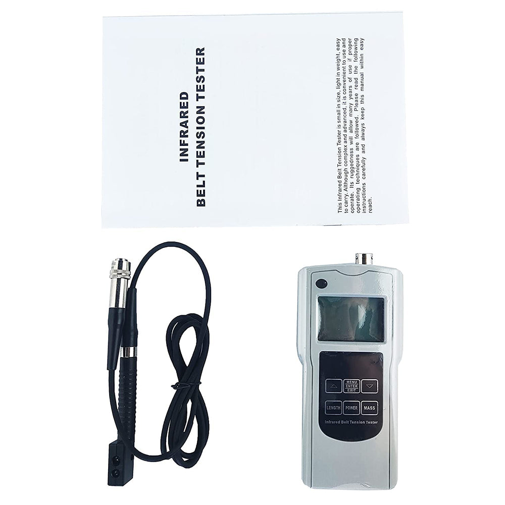 VTSYIQI Infrared Belt Tension Tester Handheld Infrared Belt Tension Meter for Quickly Measure Belt Tension on Motors and Other Machinery with Measurement Range 10Hz~500Hz Automatic Power Off Function Two Different Units of Metric or Imperial System