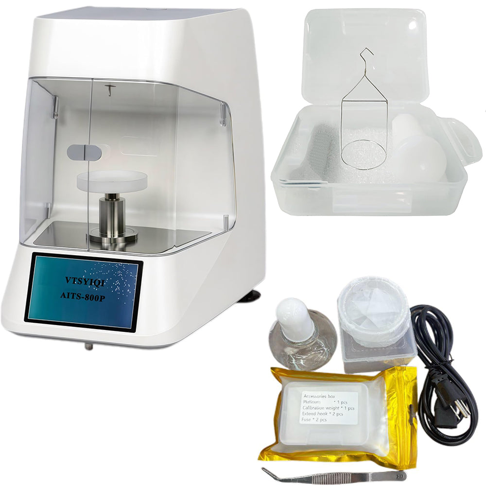 VTSYIQI Surface Tension Meter Du Nouy Ring Tensiometer Surface Tension Measurement with Tensiometer Platinum Ring Measuring Range 0-1000mN/m Resolution 0.1mN/m 110V 4.3-inch Touch Screen Direct Data Reading Built-in Memory